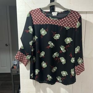 Van Heusen women’s blouse, floral, print, medium career wear